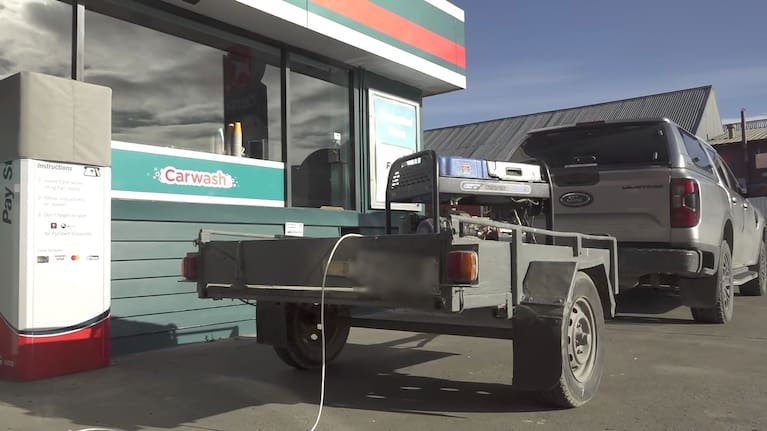 One petrol station was using a generator to keep its ice creams cold.