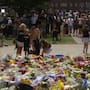 People lay flowers at Sydney's Bondi Beach after a terrorist attack killed 15.