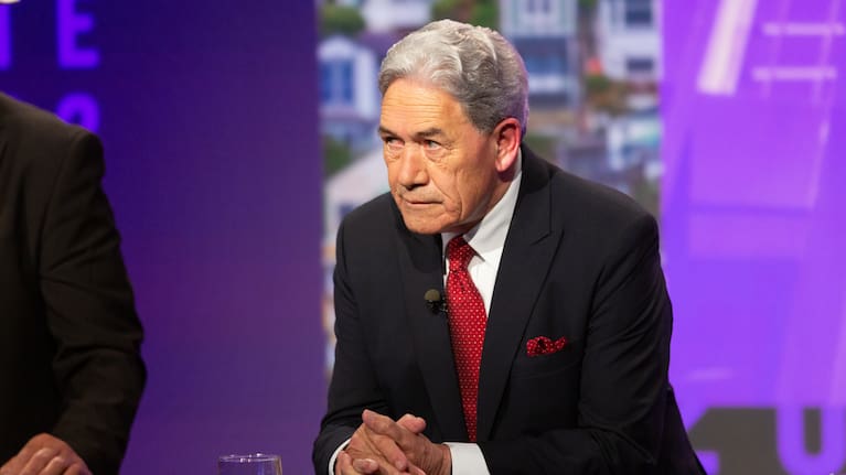 NZ First leader Winston Peters in the multiparty debate.