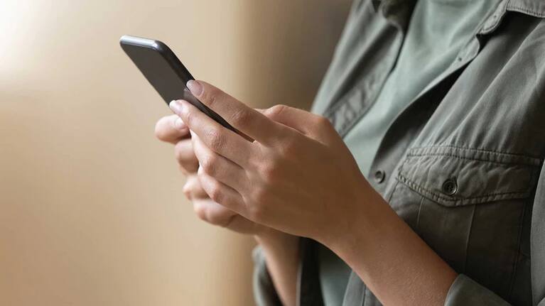 A person on their phone.