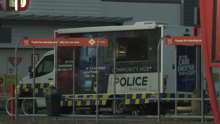 Police at Carterton New World.