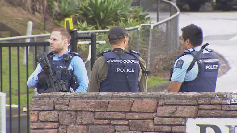 Police at Rutherford School.