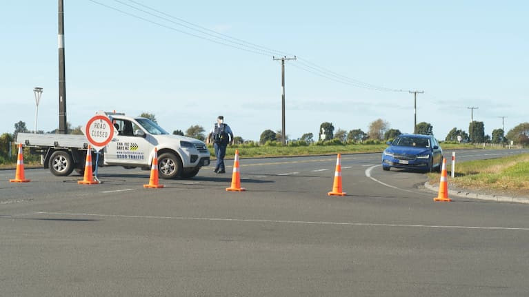 Police cordon in place in New Plymouth following a fatal police shooting.