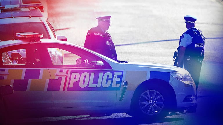 Police at incident scene.