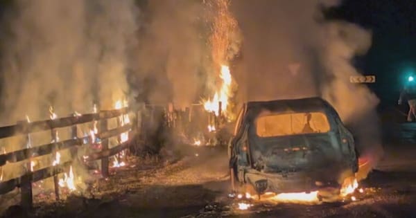 Reportedly stolen car found ablaze near Whangārei