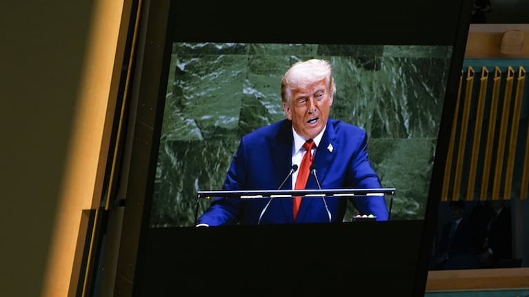 President Donald Trump addresses the 80th session of the United Nations General Assembly