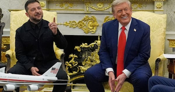 Back in the Oval Office, Zelensky wears a blazer and Trump doesn’t shout