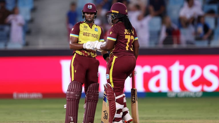 Qiana Joseph and Hayley Matthews of West Indies.