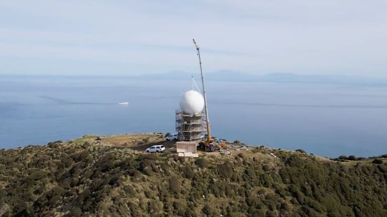 The new $2.1 million radar provides real-time rain observations for the central North Island, and the upper South Island.