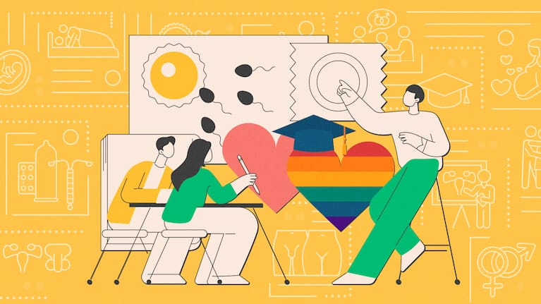 Change is coming for the relationships and sexuality education guidelines in NZ schools. Illustration composite by Vania Chandrawidjaja (Source: iStock / 1News)