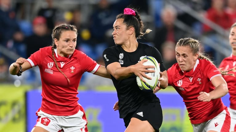 Theresa Fitzpatrick in action against Wales.