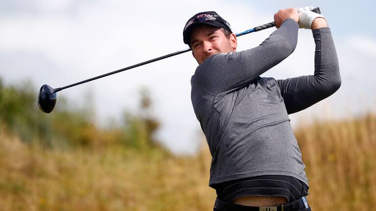 TROON, SCOTLAND - JULY 16:  Ryan Fox of New Zealand tees off on the 2nd hole during the final round of the AAM Scottish Open at Dundonald Links Golf Course on July 16, 2017 in Troon, Scotland.  (Photo by Gregory Shamus/Getty Images)