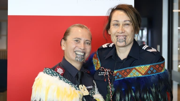 Senior constables Brenda Lee and Marlene Drummond.