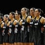 Silver Ferns during the anthem. New Zealand Silver Ferns v Australia Diamonds, Constellation Cup at Globox Arena, Hamilton, New Zealand on Sunday 26 October 2025.