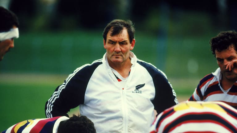 Sir Brian Lochore during an All Blacks training in 1987.