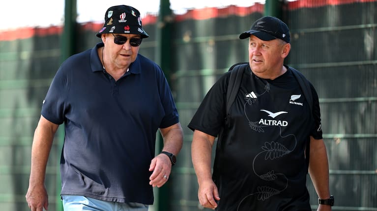 Sir Steve Hansen and Ian Foster.