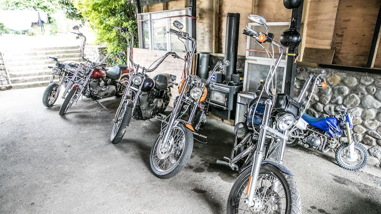 Some of the bikes seized by police.