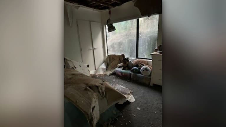 Some of the damage sustained to Julie Armstrong's family home.
