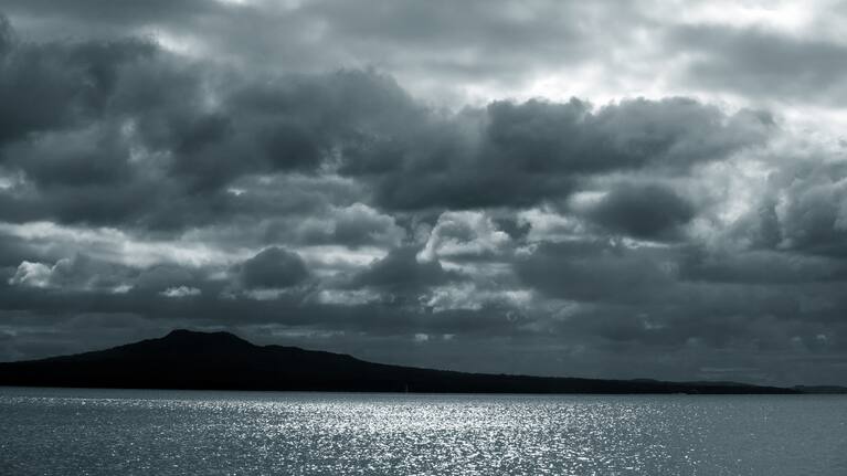 Storm clouds above Rangitoto, Auckland (file picture).