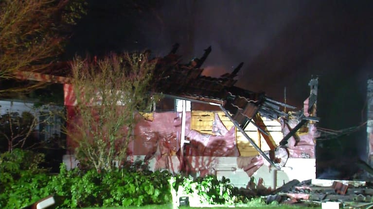 Ten crews from across the city were called to the scene of the blaze at Massey University.