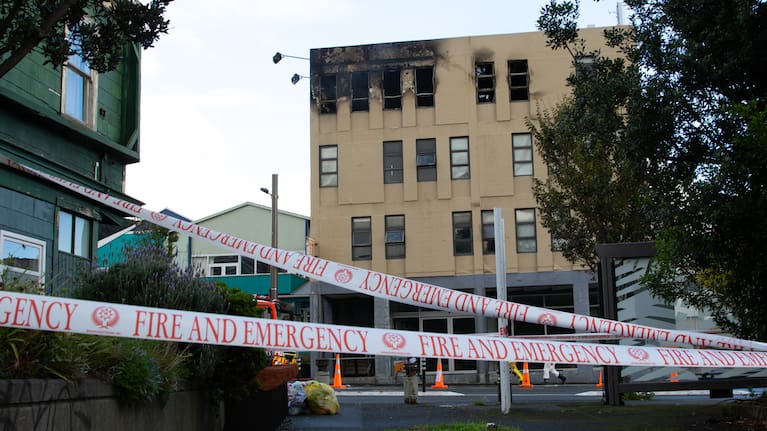 The aftermath of the blaze.