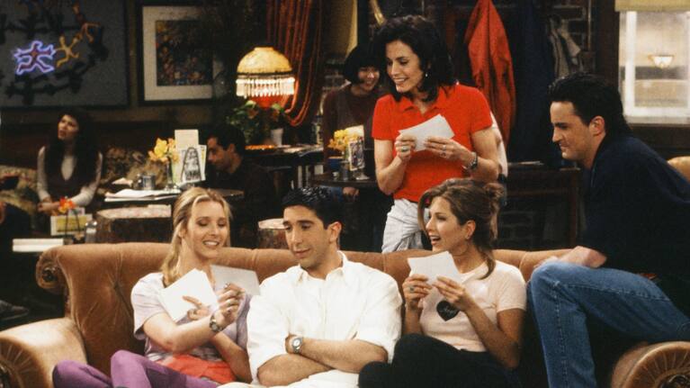 The cast of Friends at Central Perk.