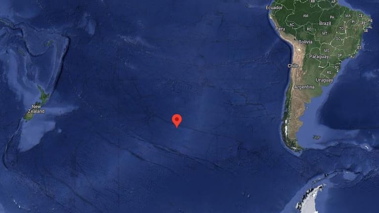 The coordinates for Point Nemo are Latitude 48°52.6'S, Longitude 123°23.6'W, seen here on Google maps.