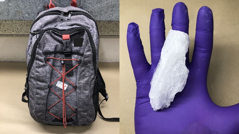 The Customs Service said both baggage handlers were noticed acting suspiciously around a collection of unclaimed luggage