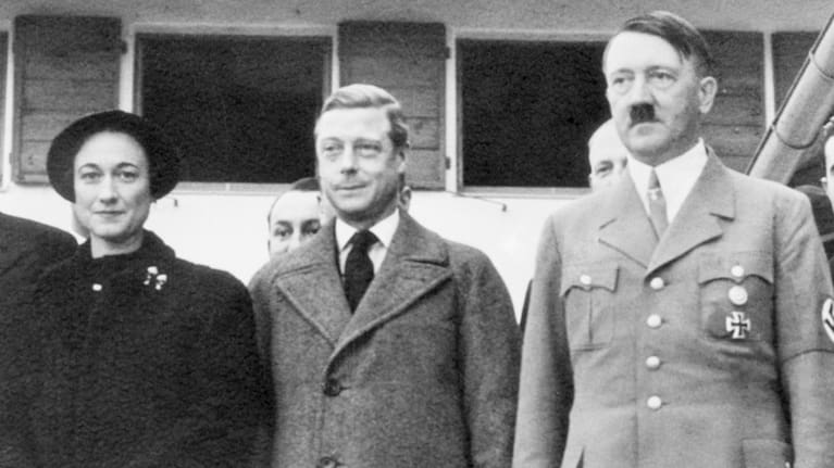 The Duke and Dutchess of Windsor with Nazi leader Adolf Hitler in 1937.
