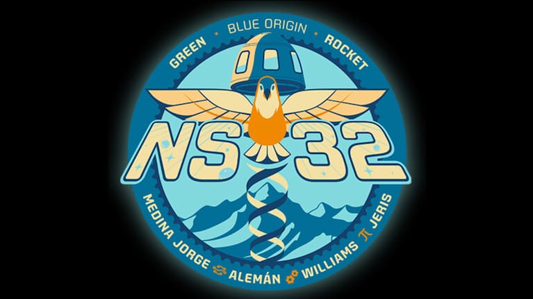 The mission patch has a kea on it in honour of Mark Rocket's home country.