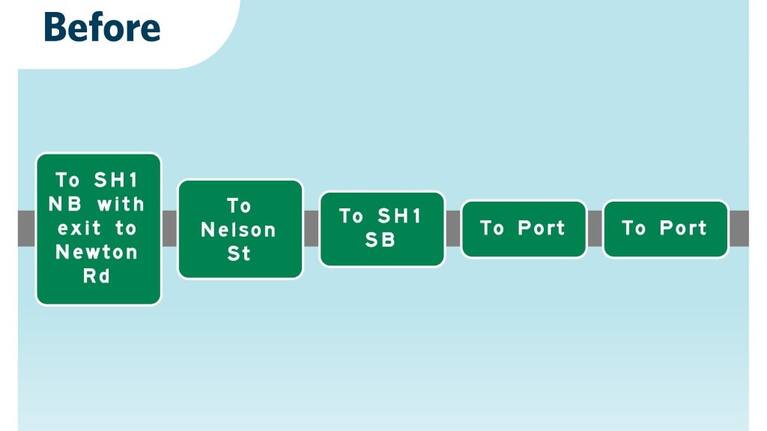 The previous layout to SH16.