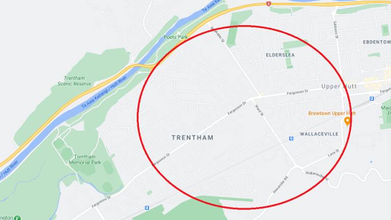 The red circle shows the radius of all the home intrusion incidents reported to 1 NEWS this week.