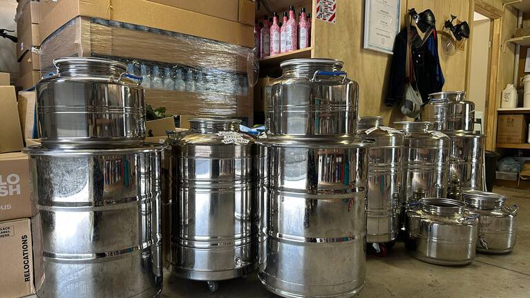 The stills used in the making of Mothers Ruin gin in Wellington.