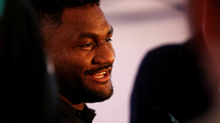 Timoci Tavatavanawai speaks to the media during the All Blacks' squad announcement recently.