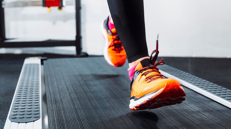 Treadmill at a gym.
