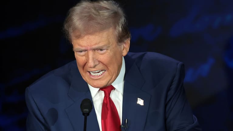 Donald Trump on the debate stage