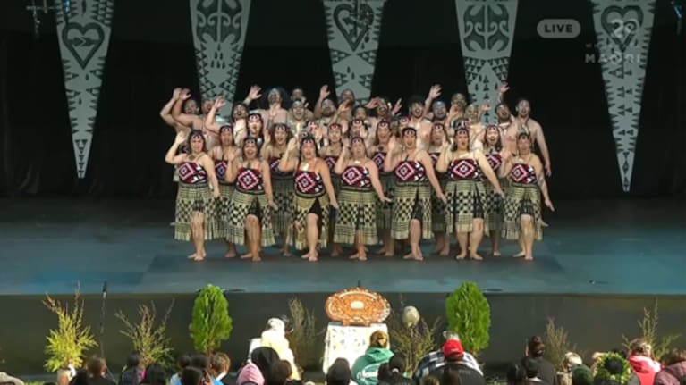 Waihīrere kapa haka were the final group to perform at the Tamararo Tairāwhiti kapa haka competition.