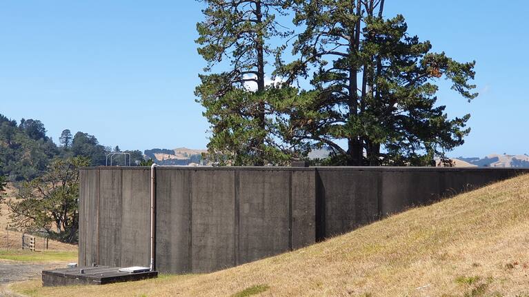 Waihi water reservoir.