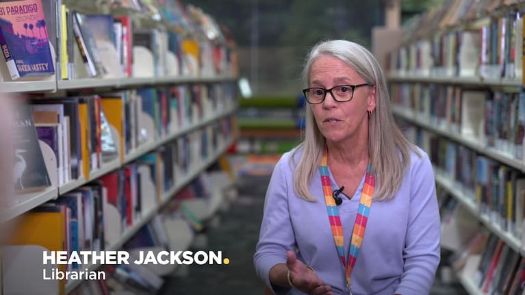 Warkworth Library librarian, Heather Jackson.