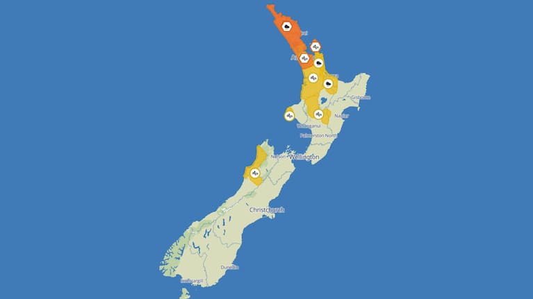 Warnings and watches have been issued for the upper North Island.