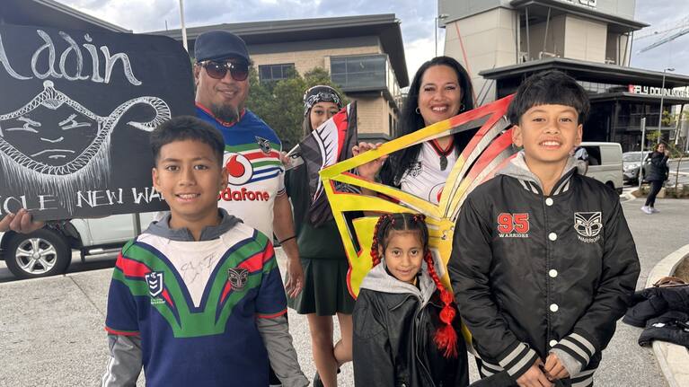 Warriors fans descend on the Panthers' home ground.