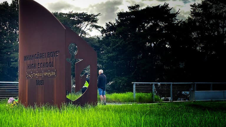 Whangārei Boys High School on the morning of May 10