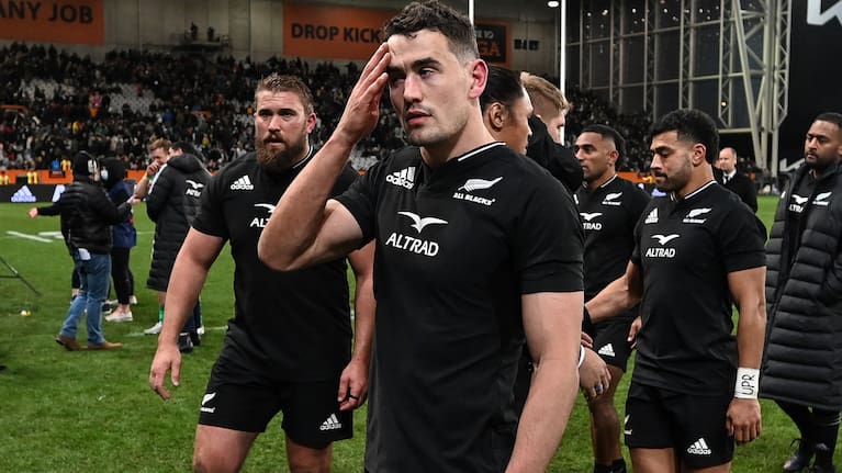 Will Jordan of the All Blacks after the loss to Ireland in Dunedin.