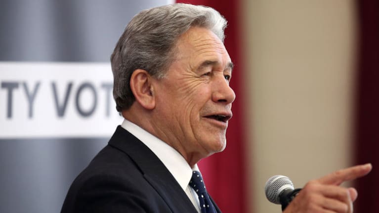 New Zealand First leader Winston Peters